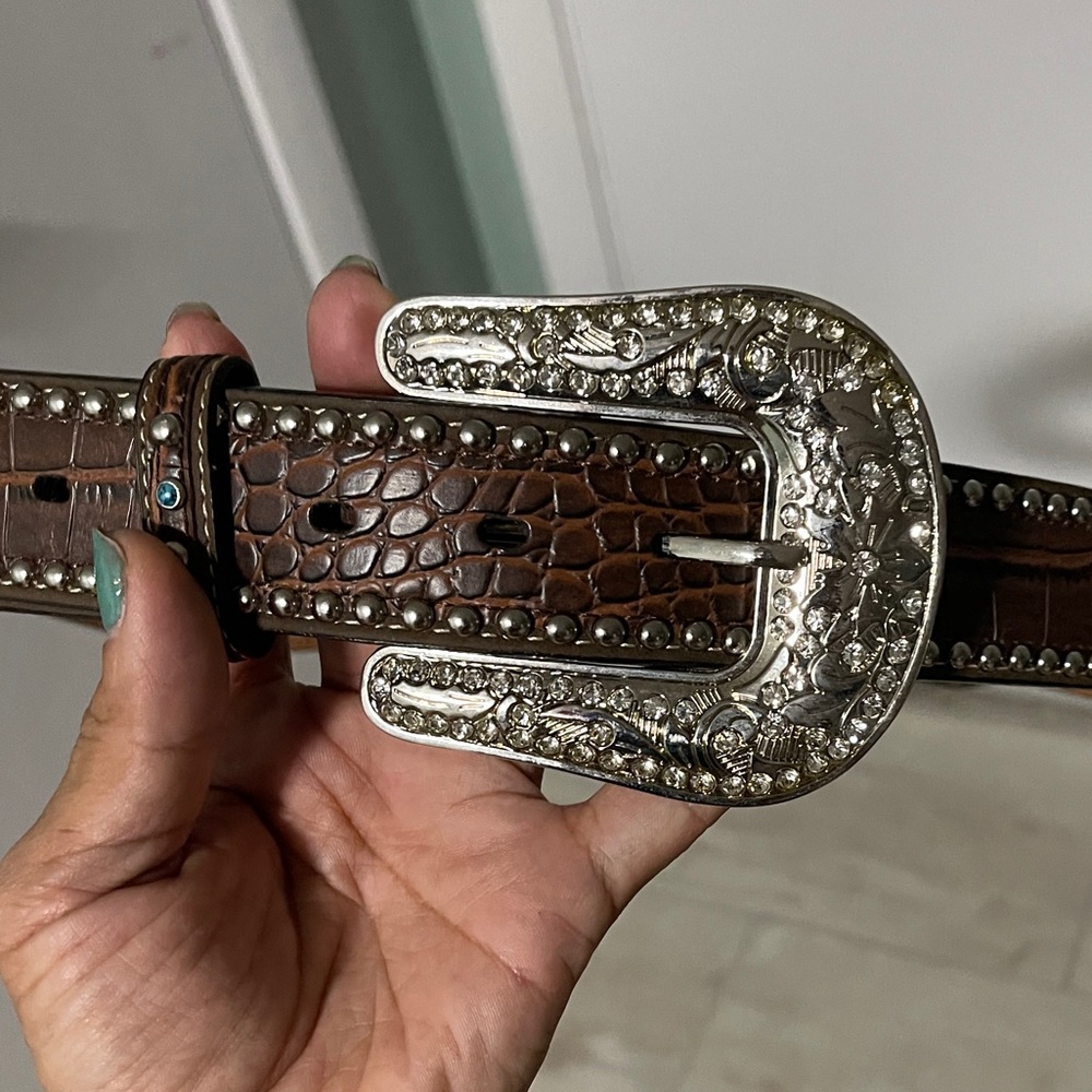 Women’s Leather Western Buckle Belt NWOT Size Large